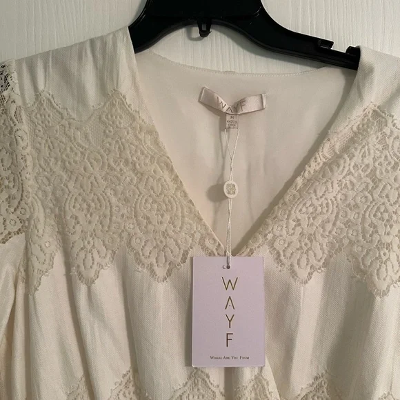 Wayf White Shores Lace Dress- Size Medium- NWT - Picture 3 of 3
